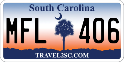 SC license plate MFL406