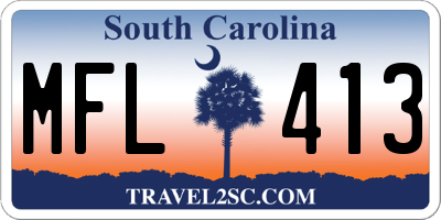 SC license plate MFL413