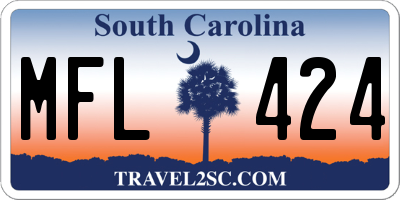 SC license plate MFL424