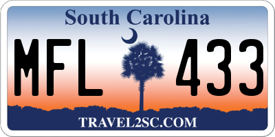 SC license plate MFL433