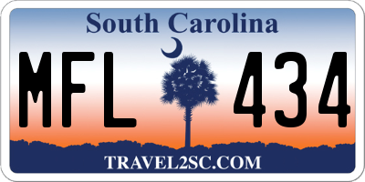 SC license plate MFL434
