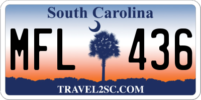 SC license plate MFL436