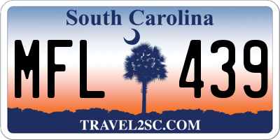 SC license plate MFL439