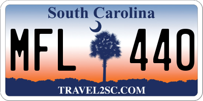 SC license plate MFL440