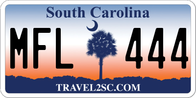 SC license plate MFL444