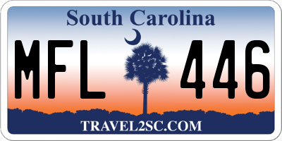 SC license plate MFL446