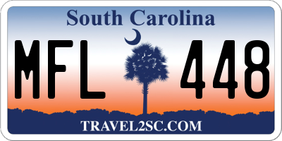 SC license plate MFL448