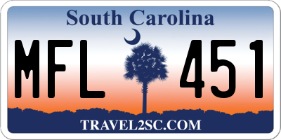 SC license plate MFL451