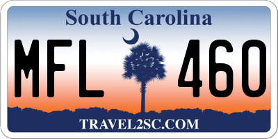 SC license plate MFL460