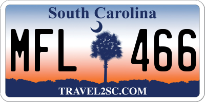 SC license plate MFL466