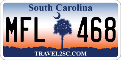 SC license plate MFL468