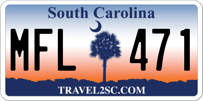 SC license plate MFL471