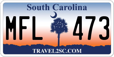 SC license plate MFL473