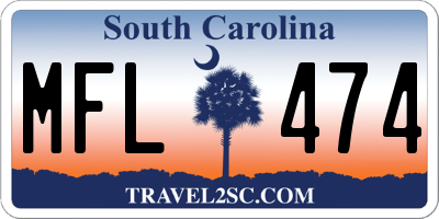 SC license plate MFL474