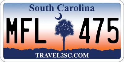 SC license plate MFL475