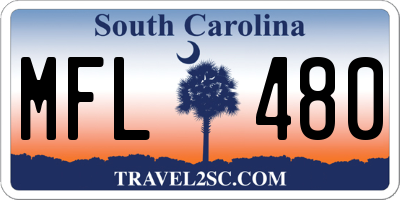 SC license plate MFL480