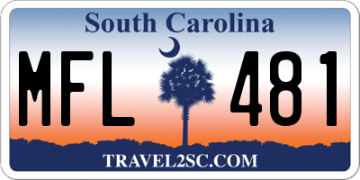 SC license plate MFL481