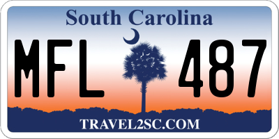 SC license plate MFL487