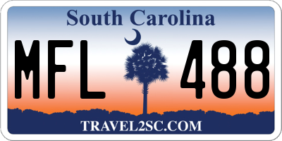 SC license plate MFL488