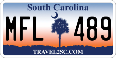 SC license plate MFL489