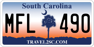 SC license plate MFL490