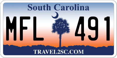 SC license plate MFL491