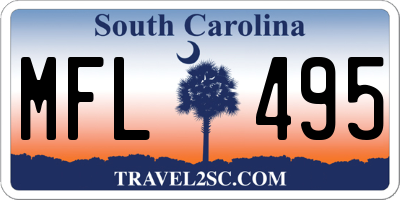 SC license plate MFL495