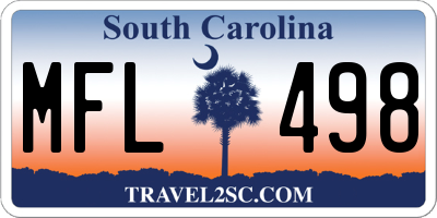 SC license plate MFL498
