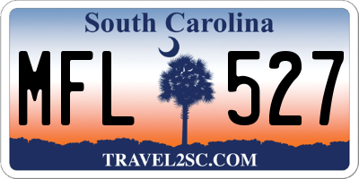 SC license plate MFL527