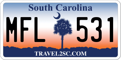 SC license plate MFL531