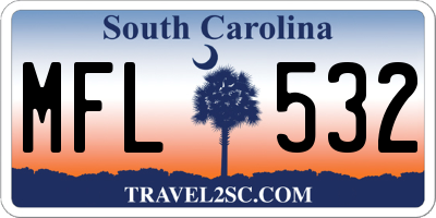 SC license plate MFL532
