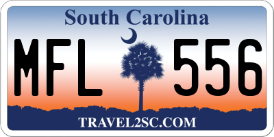 SC license plate MFL556