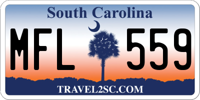 SC license plate MFL559