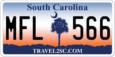 SC license plate MFL566