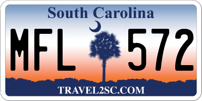 SC license plate MFL572