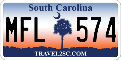 SC license plate MFL574