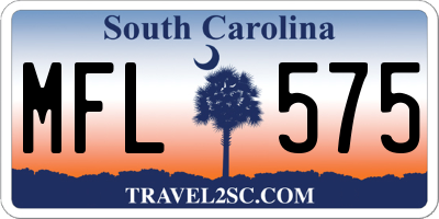 SC license plate MFL575
