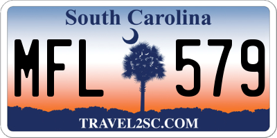 SC license plate MFL579