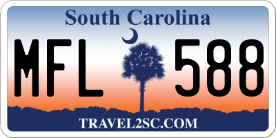 SC license plate MFL588