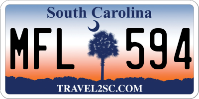 SC license plate MFL594