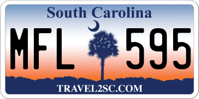 SC license plate MFL595