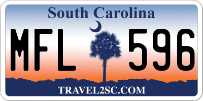SC license plate MFL596