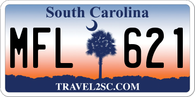 SC license plate MFL621