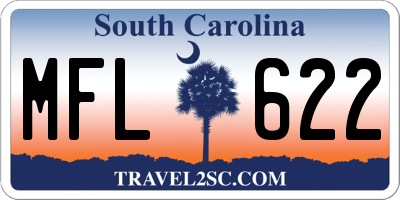 SC license plate MFL622