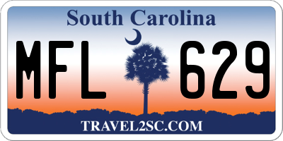SC license plate MFL629