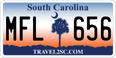 SC license plate MFL656