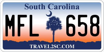 SC license plate MFL658