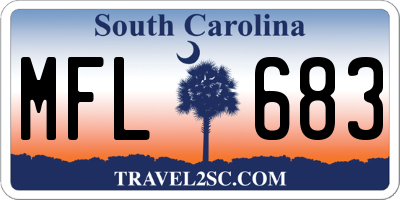 SC license plate MFL683