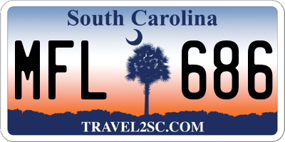 SC license plate MFL686