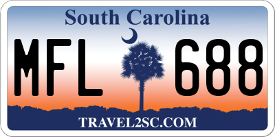 SC license plate MFL688